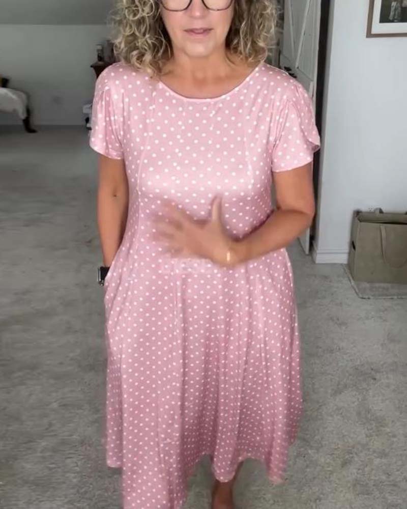 Polka Dot Print Dress