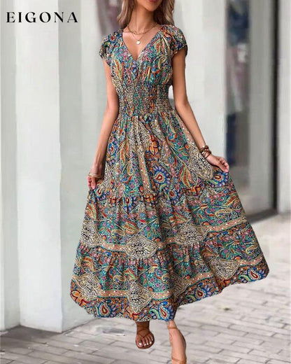 Elegant vintage printed dress 23BF Casual Dresses Clothes Dresses SALE Spring Summer