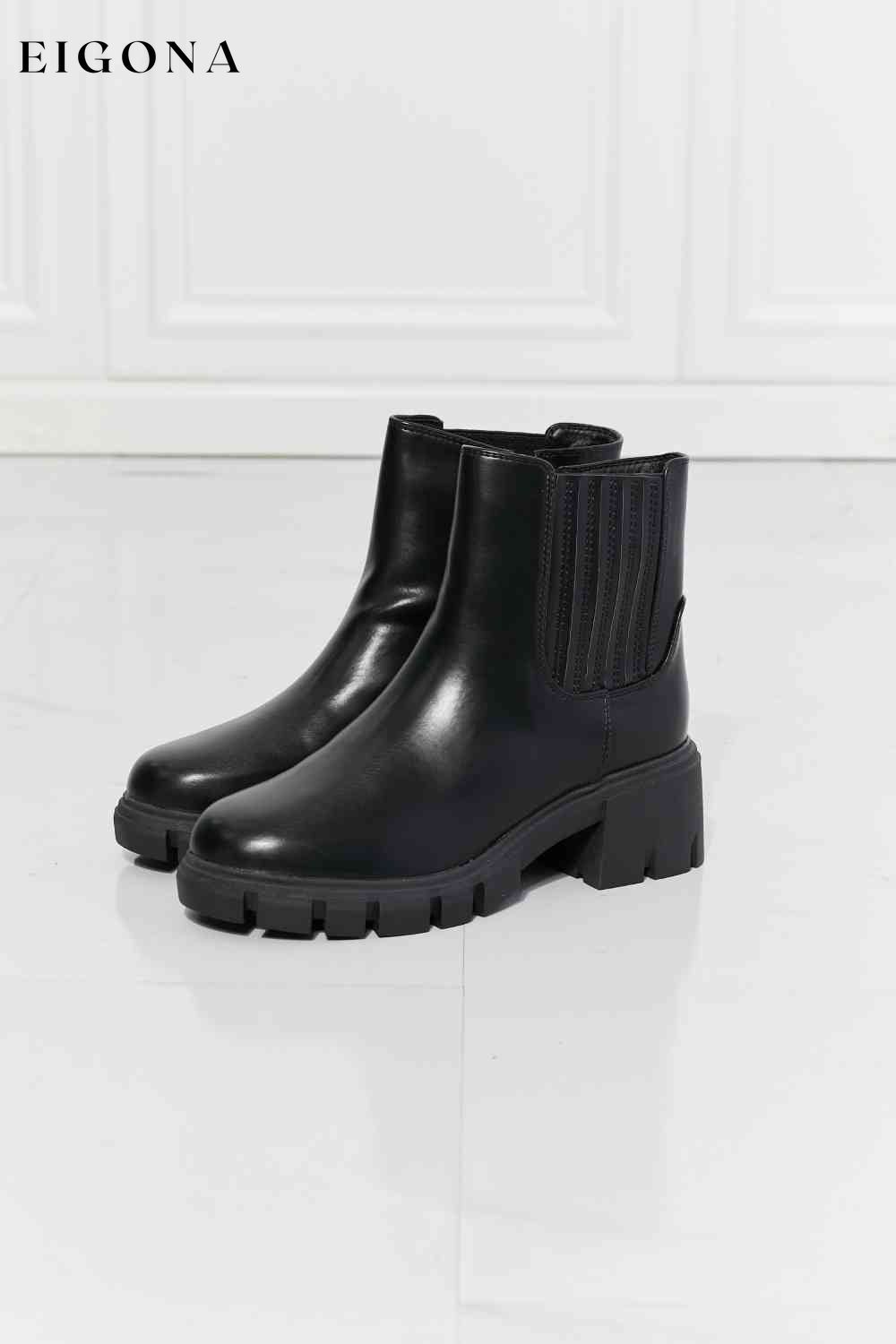 Black Booties, Shoes What It Takes Lug Sole Chelsea Boots in Black Melody Ship from USA shoes womens shoes
