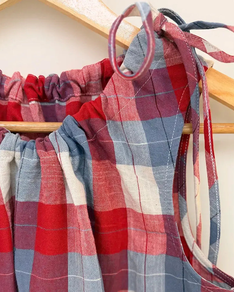 Plaid Sleeveless Tank Top