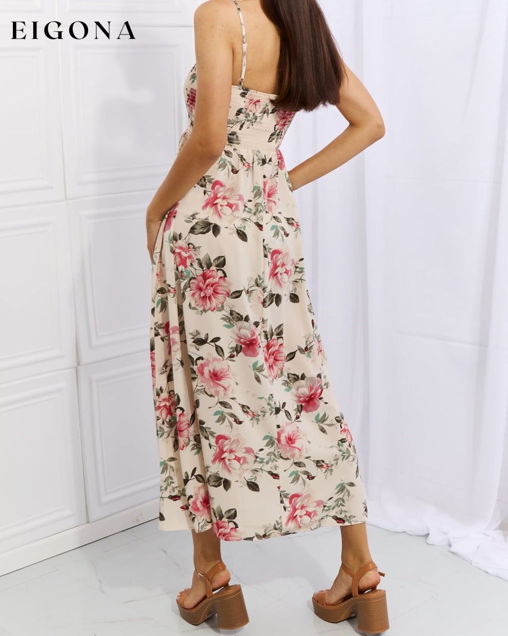 Sleeveless Floral Maxi Dress in Pink BFCM - Up to 50 Percent Off casual dress casual dresses clothes dress dresses evening dress evening dresses maxi dress midi dress Onetheland Ship from USA