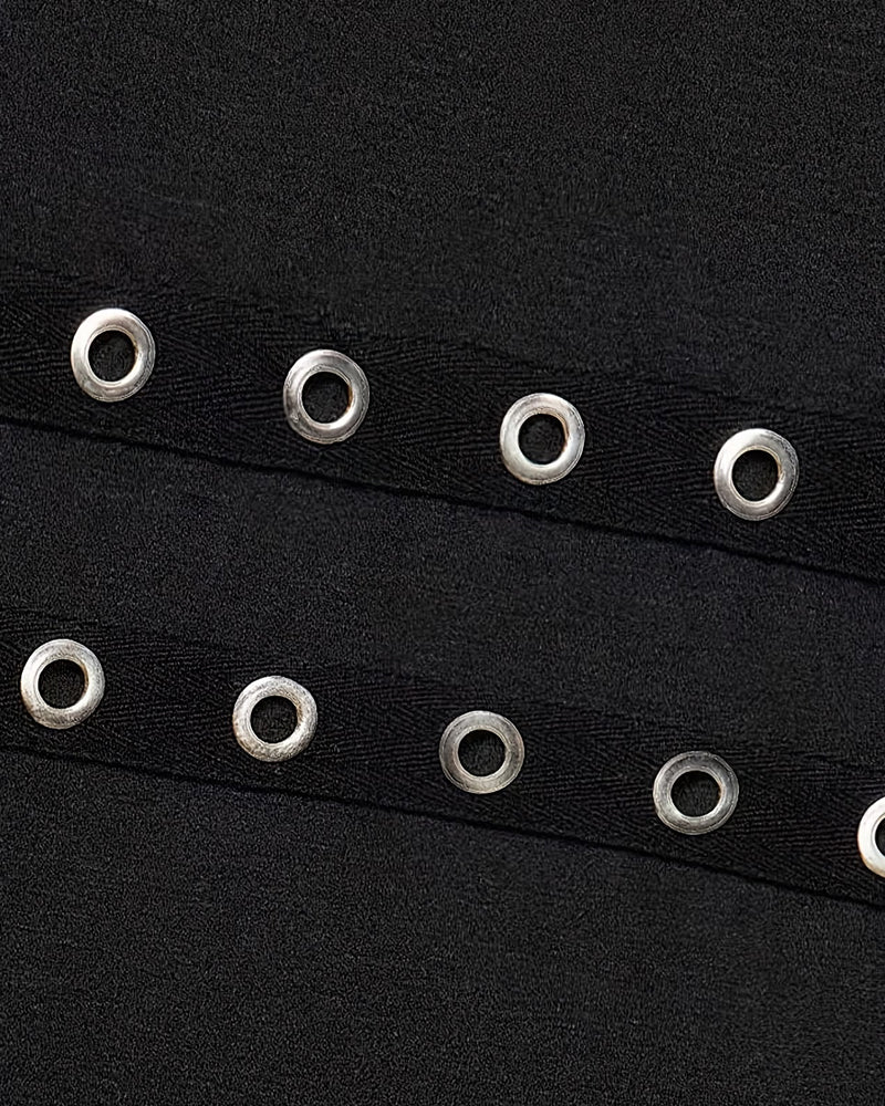 Black Studded Sleeveless Dress