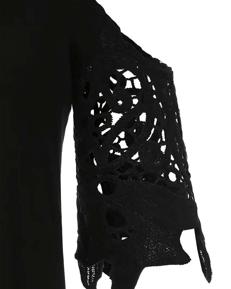 Off-Shoulder Lace Panel Dress