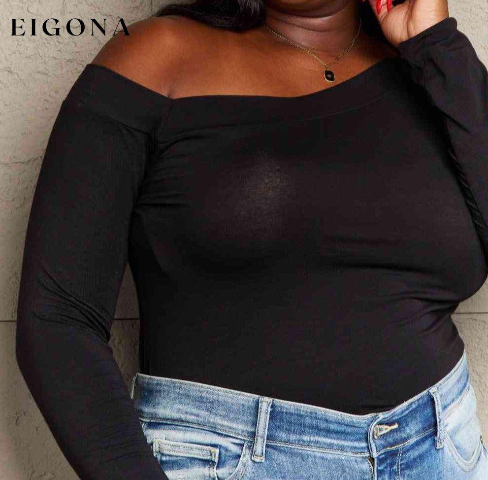 Culture Code Fall For You Full Size Asymetrical Neck Long Sleeve Top BFCM - Up to 50 Percent Off Black Friday clothes Culture Code long sleeve shirt long sleeve shirts long sleeve top off the shoulder shirt Ship from USA shirt shirts top tops