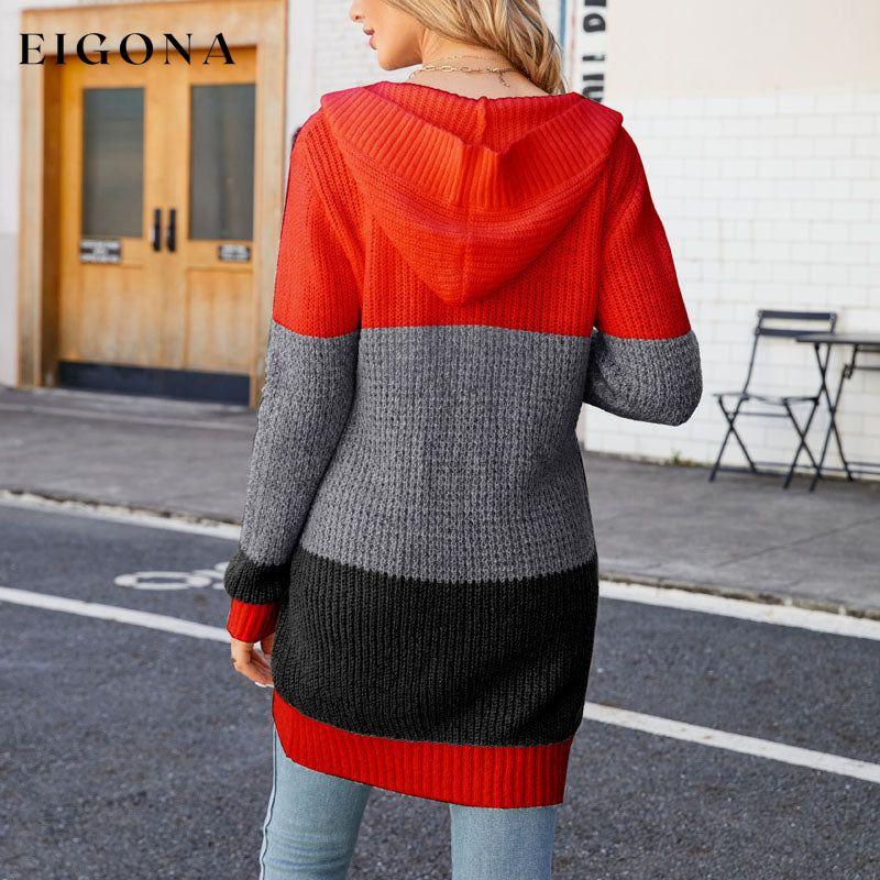 Casual Colour Block Cardigan best Best Sellings cardigan cardigans clothes Sale tops Topseller