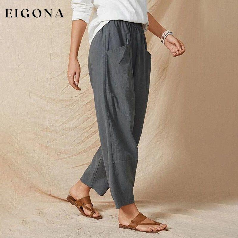 Solid Color Casual Trousers best Best Sellings bottoms clothes pants Plus Size Sale Topseller