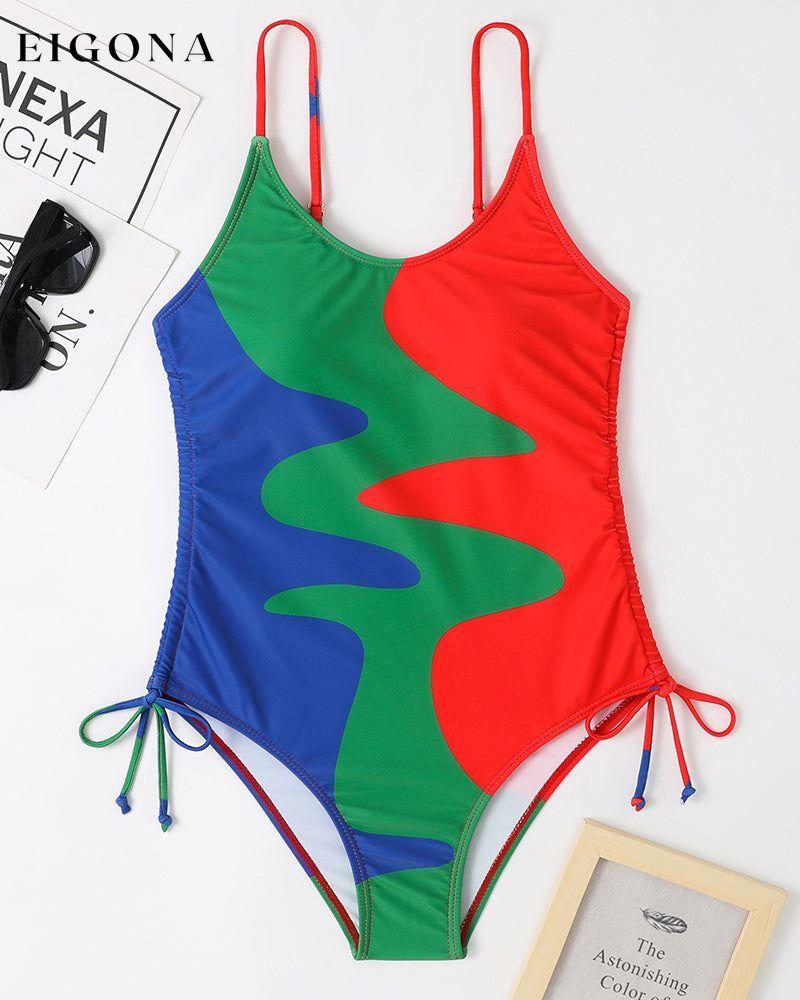 Multicolor drawstring bikini 23BF Bikinis Clothes One-Piece Summer Swimwear