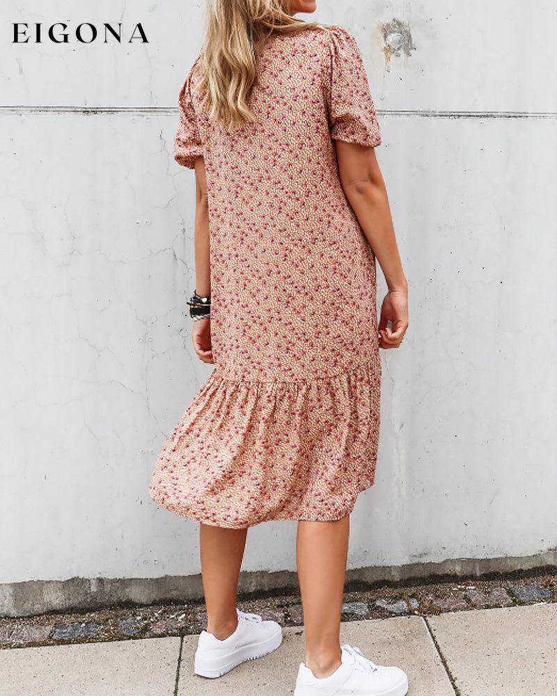 Short sleeve print shift dress 23BF 23BK Casual Dresses Clothes Dress Dresses Summer