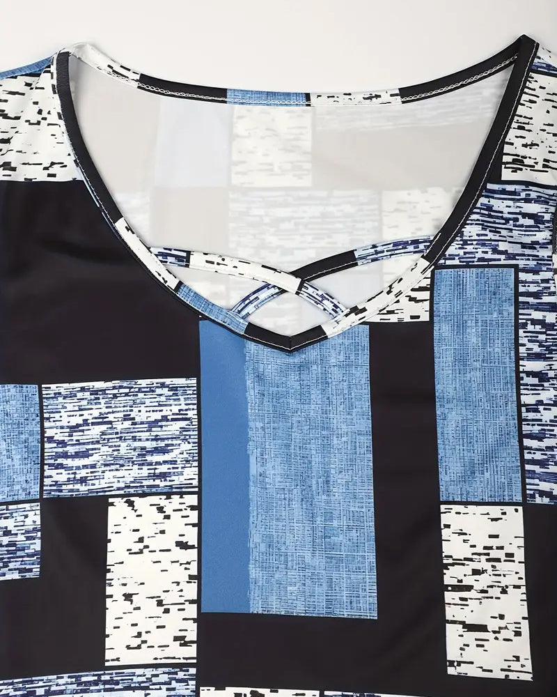 Canotta elegante con stampa a contrasto