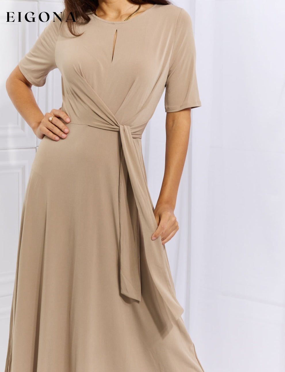 Wrap Knit Midi Dress BFCM - Up to 70 Percent Off Black Friday casual dress casual dresses clothes dress dresses maxi dress midi dress midi dresses Onetheland Ship from USA