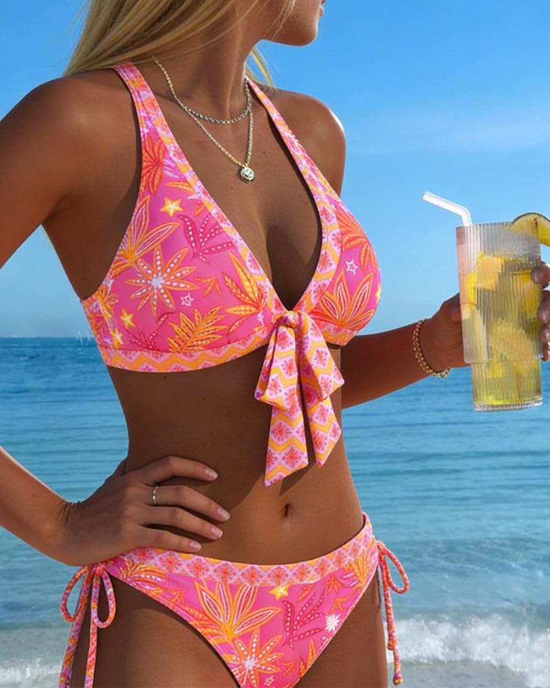 Print Halter Bikini