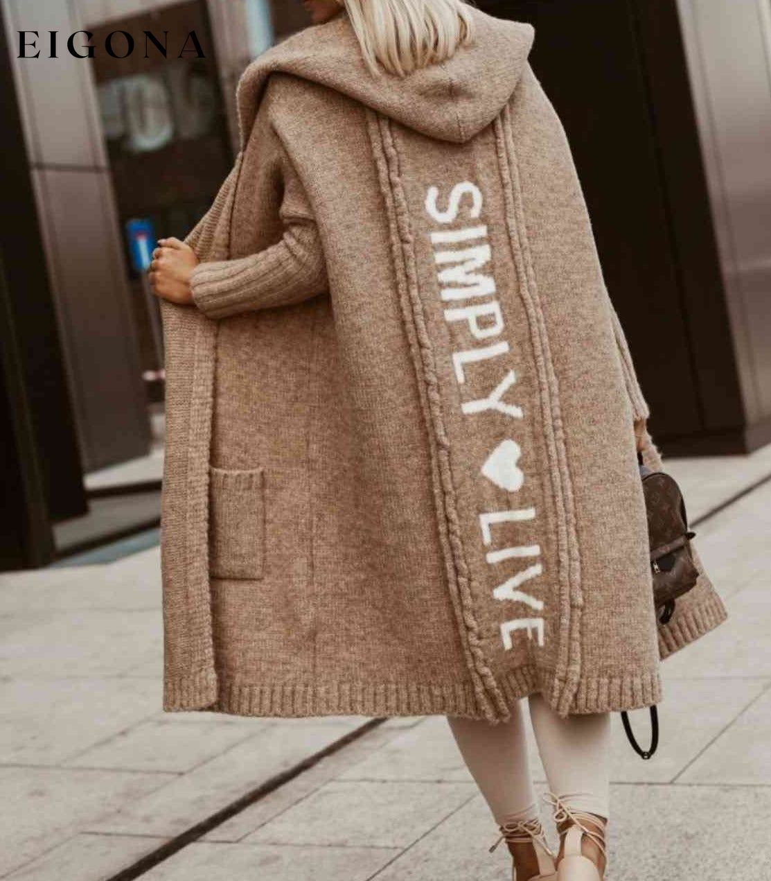 Full Size SIMPLY LIVE Hooded Cardigan cardigans clothes long sweaters Ship From Overseas sweaters Z@N
