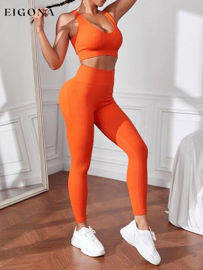 Sport Tank and Leggings Yoga Activewear Set activewear clothes Q&S Ship From Overseas