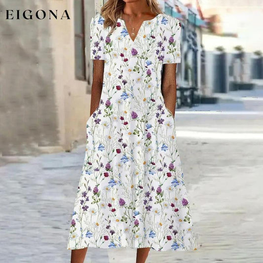 Floral Print Casual Dress Multicolor best Best Sellings casual dresses clothes Plus Size Sale short dresses Topseller