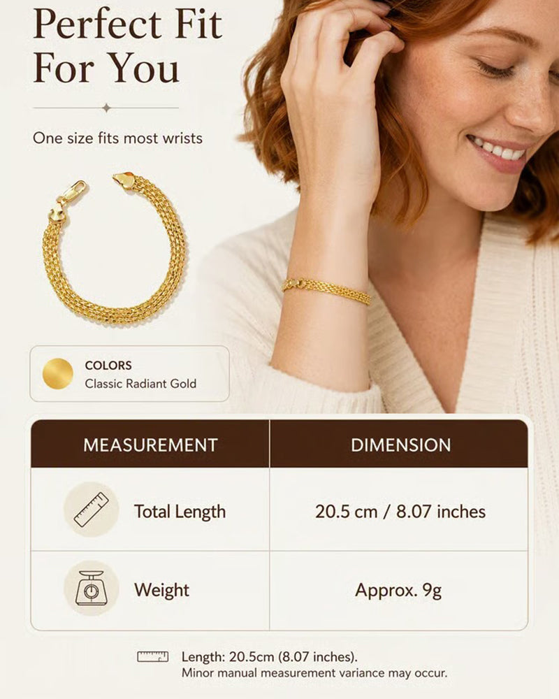Wide Woven Mesh Bracelet