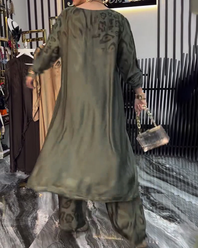 Abito irregolare stampato con temperamento