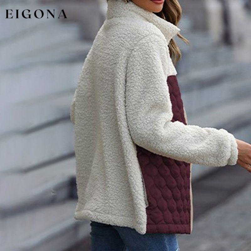 Patchwork Warm Plush Coat best Best Sellings cardigan cardigans clothes Sale tops Topseller