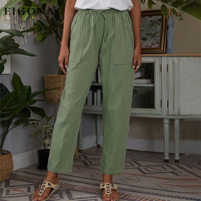 Casual Straight Pants Green best Best Sellings bottoms clothes pants Plus Size Sale Topseller