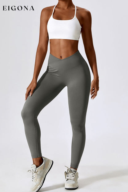 Slim Fit Wide Waistband Sports Leggings active wear activewear Activewear sets clothes Ship From Overseas Shipping Delay 09/29/2023 - 10/04/2023 Z&C