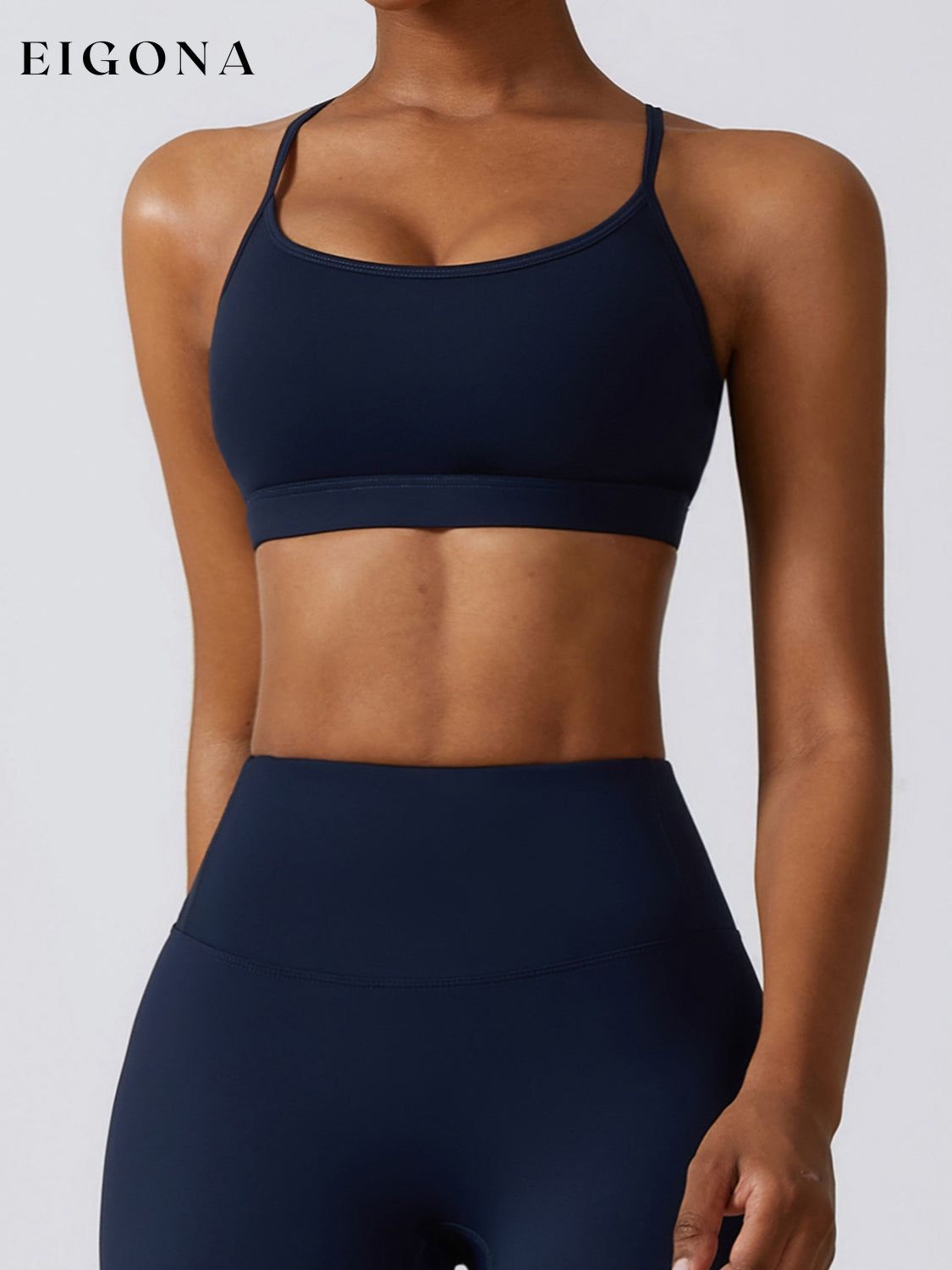 Cropped Sports Tank Top Dark Navy activewear clothes Ship From Overseas Shipping Delay 09/29/2023 - 10/04/2023 trend Z&C