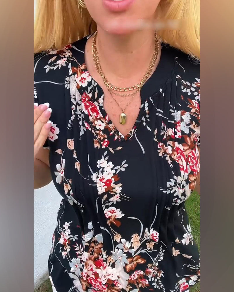 Puff Sleeve Floral Blouse