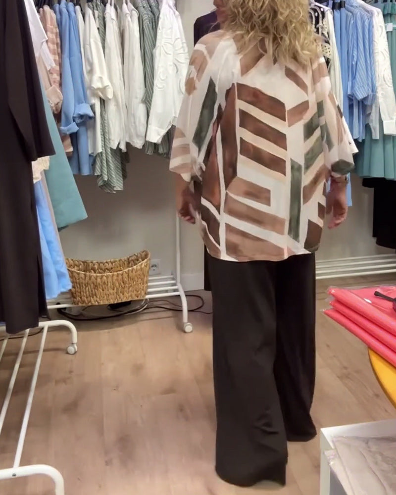 Maglietta casual stampata larga