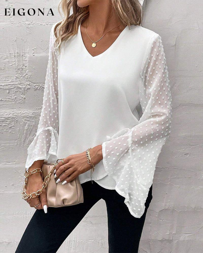 Long sleeve V-neck elegant blouse blouses & shirts spring summer