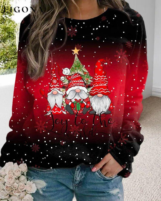 Christmas pattern gradient sweatshirt 2023 f/w 23BF christmas clothes hoodies & sweatshirts Sweaters sweatshirts tops