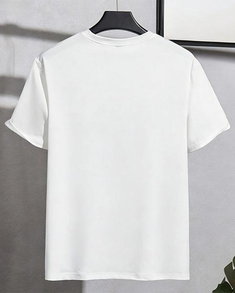 Men's Cotton Letter Print T-Shirt