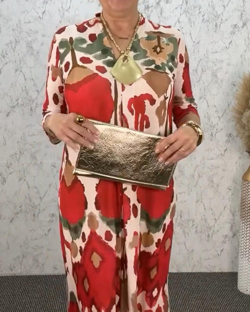 Abito con stampa floreale Temperamento