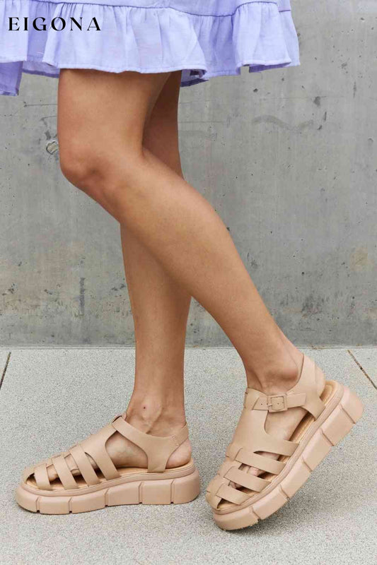 Cage Stap Sandal in Tan Tan BFCM - Up to 50 Percent Off Black Friday Qupid Ship from USA Shoes womens shoes