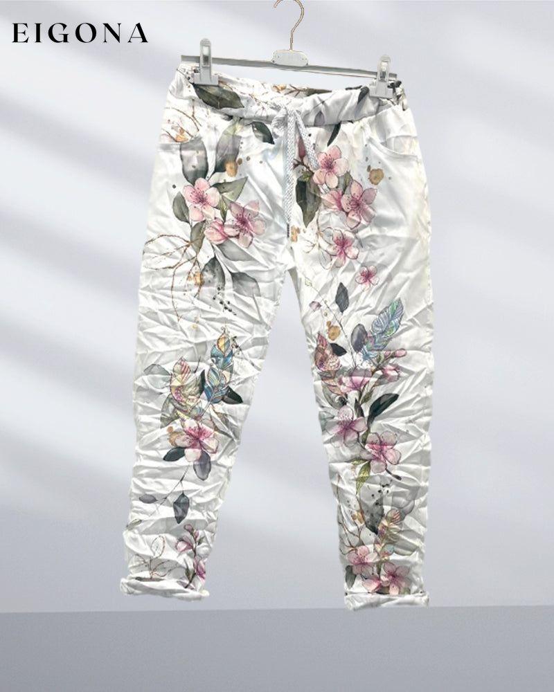 Floral print track pants pants spring summer