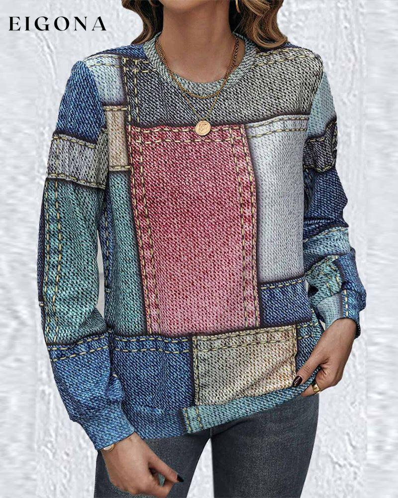 Loose color block sweatshirt 2023 f/w 23BF cardigans Clothes hoodies & sweatshirts sweatershirt Tops/Blouses