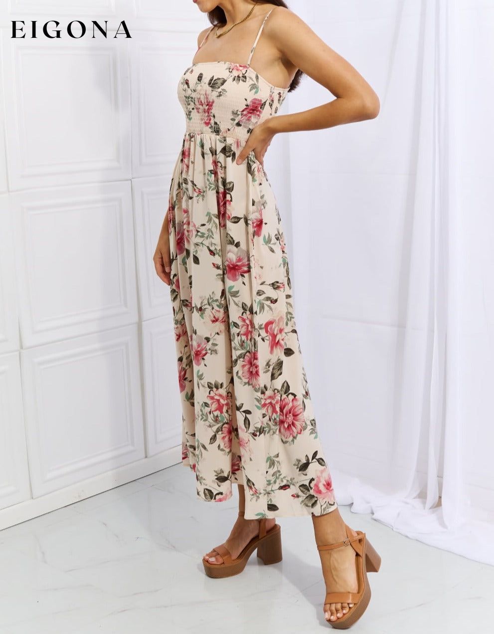Sleeveless Floral Maxi Dress in Pink BFCM - Up to 50 Percent Off casual dress casual dresses clothes dress dresses evening dress evening dresses maxi dress midi dress Onetheland Ship from USA