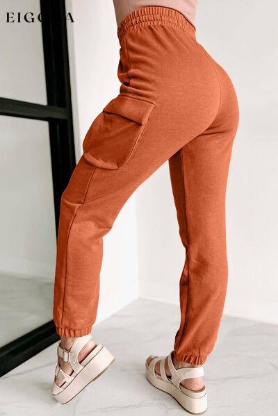 Elastic Waist Drawstring Joggers with Pockets bottoms Clothes pants Ship From Overseas SYNZ Women's Bottoms