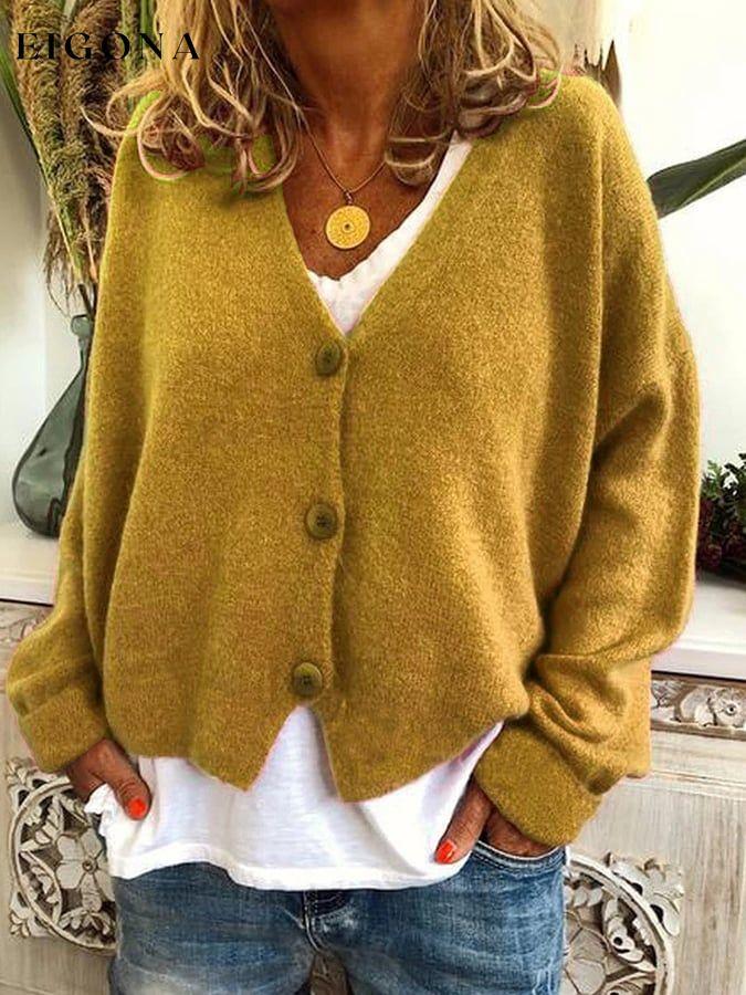 Women's Casual Loose Sweater Knit Cardigan top tops