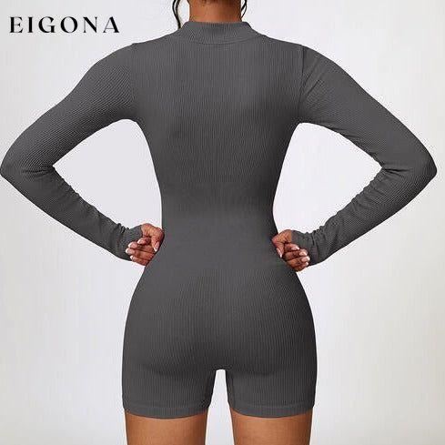 Half Zip Long Sleeve Activewear Long Sleeve Romper activewear clothes Ship From Overseas Z&C