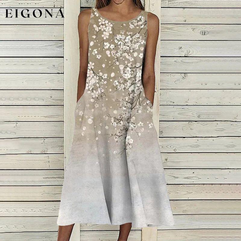 Vintage Sleeveless Floral Dress best Best Sellings casual dresses clothes Plus Size Sale short dresses Topseller