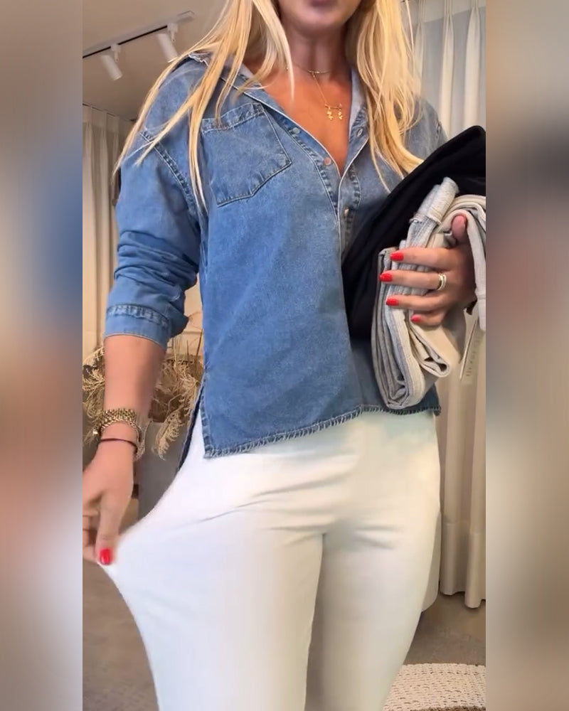 Pantaloni a matita casual elastici