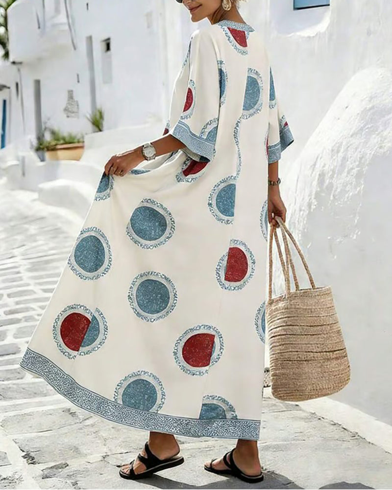 Polka Dot Print Loose Dress