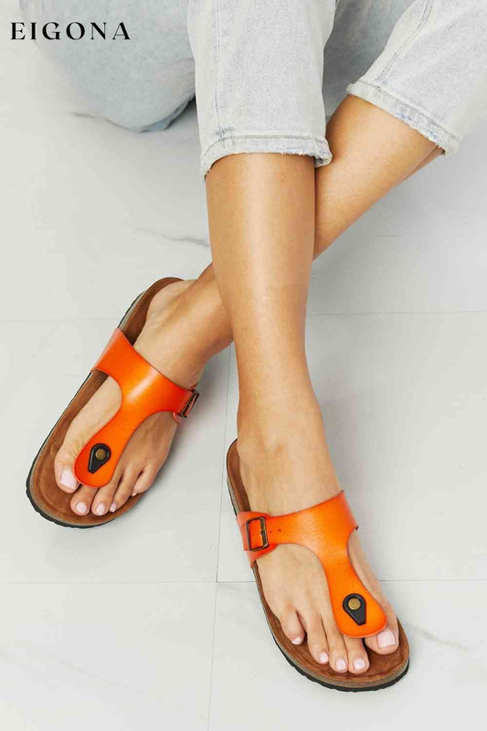 Drift Away T-Strap Flip-Flop in Orange Orange Melody Ship from USA shoes womens shoes