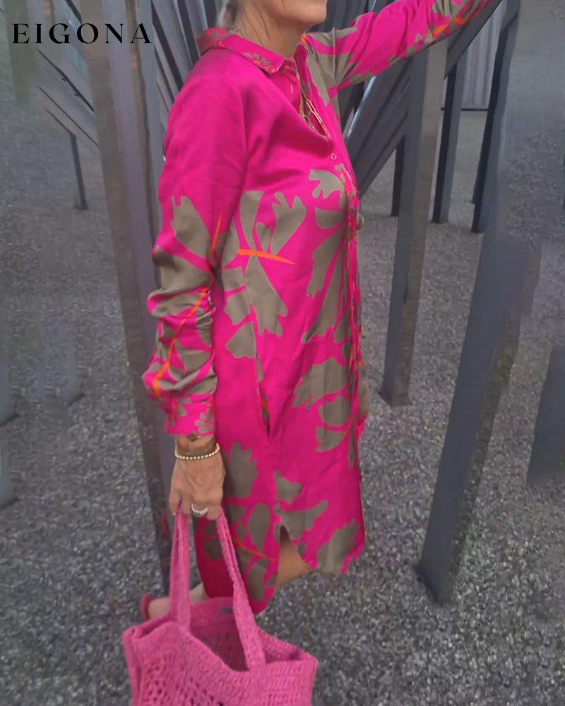 Long Sleeve Shirt Collar Shift Dress 2023 f/w 23BF casual dresses Clothes Dresses spring