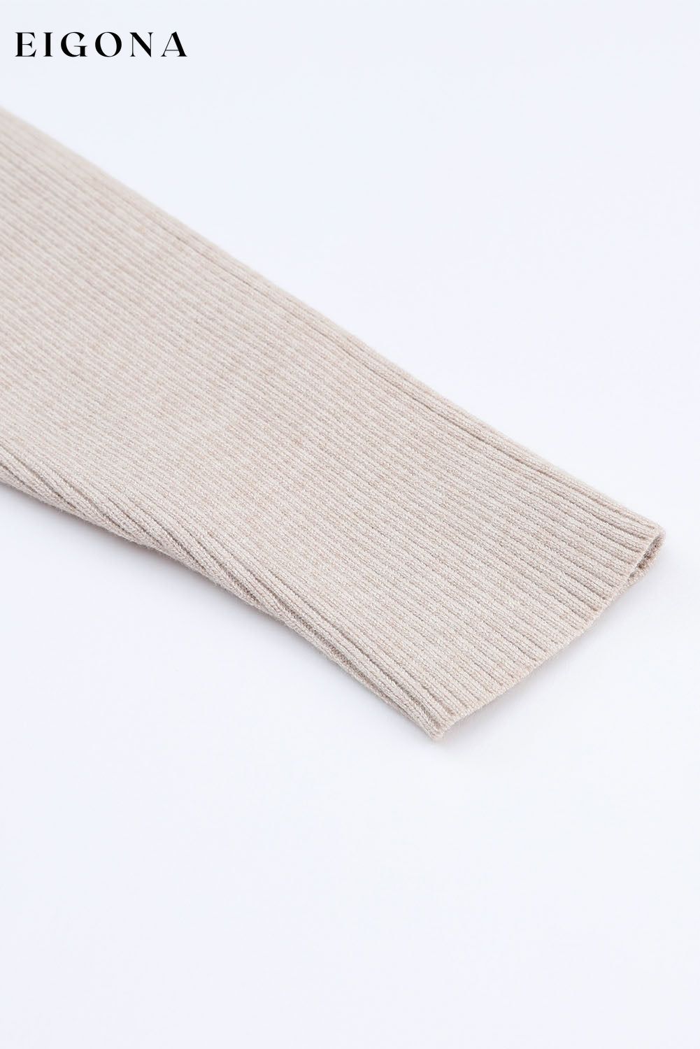 Crisscross Long Sleeve Slit Sweater Dress clothes dress dresses midi dress Ship From Overseas sweater dress SYNZ