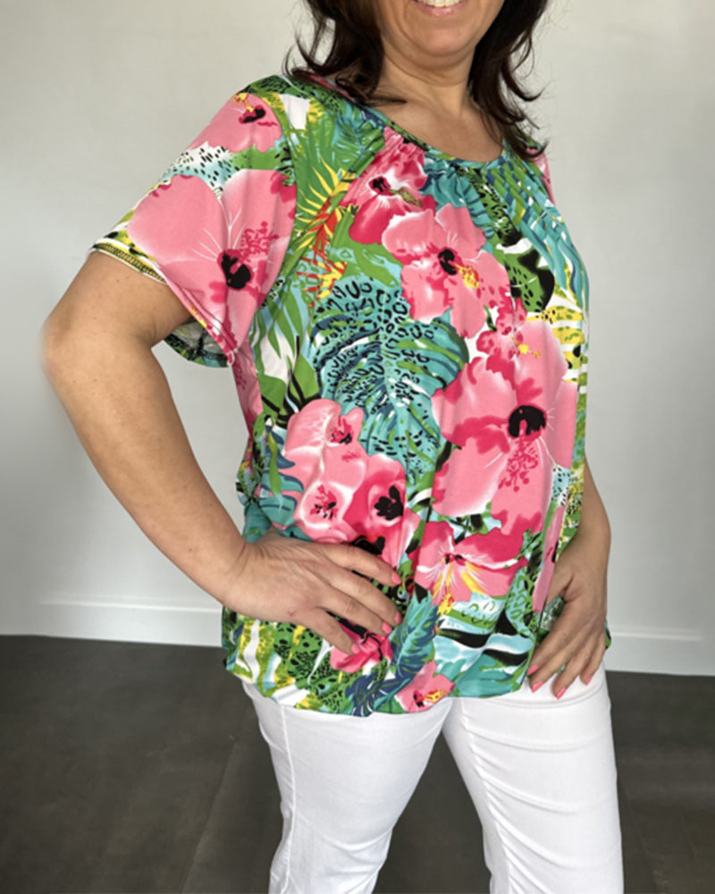 T-Shirt mit Rundhalsausschnitt und Print