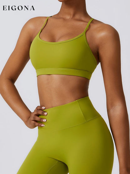 Cropped Sports Tank Top Lime activewear clothes Ship From Overseas Shipping Delay 09/29/2023 - 10/04/2023 trend Z&C