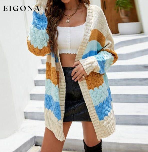 New loose mid-length top autumn and winter outside knitted cardigan cardigan cardigans clothes Sweater sweaters