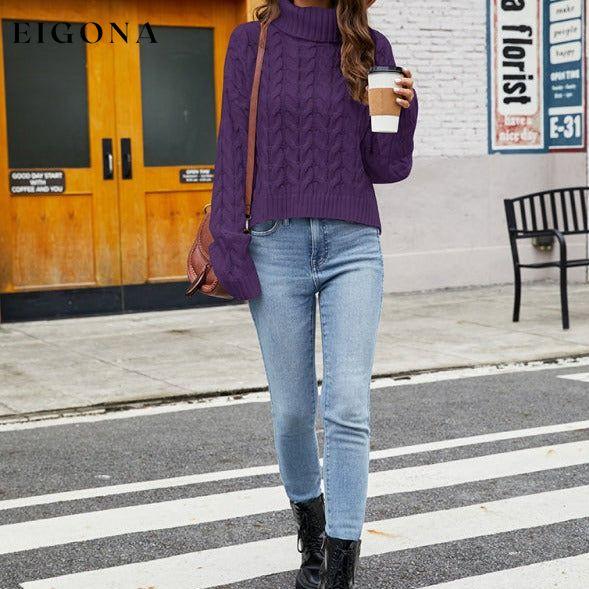 Ladies rough hemp turtleneck casual sweater clothes Sweater sweaters