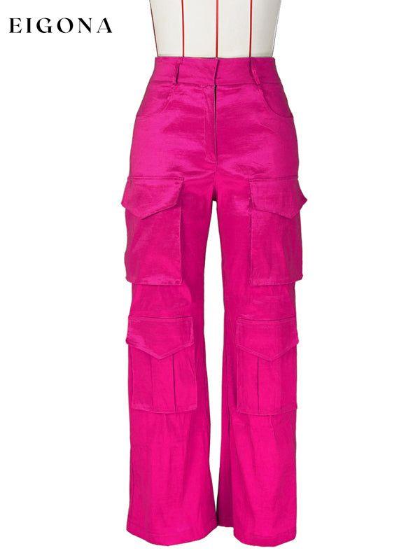 Women's casual multi-pocket cargo trousers bottoms clothes pants Women's Bottoms
