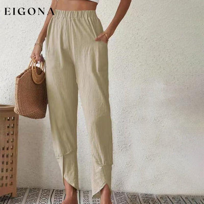 Solid Color Casual Pants Khaki best Best Sellings bottoms clothes pants Plus Size Sale Topseller