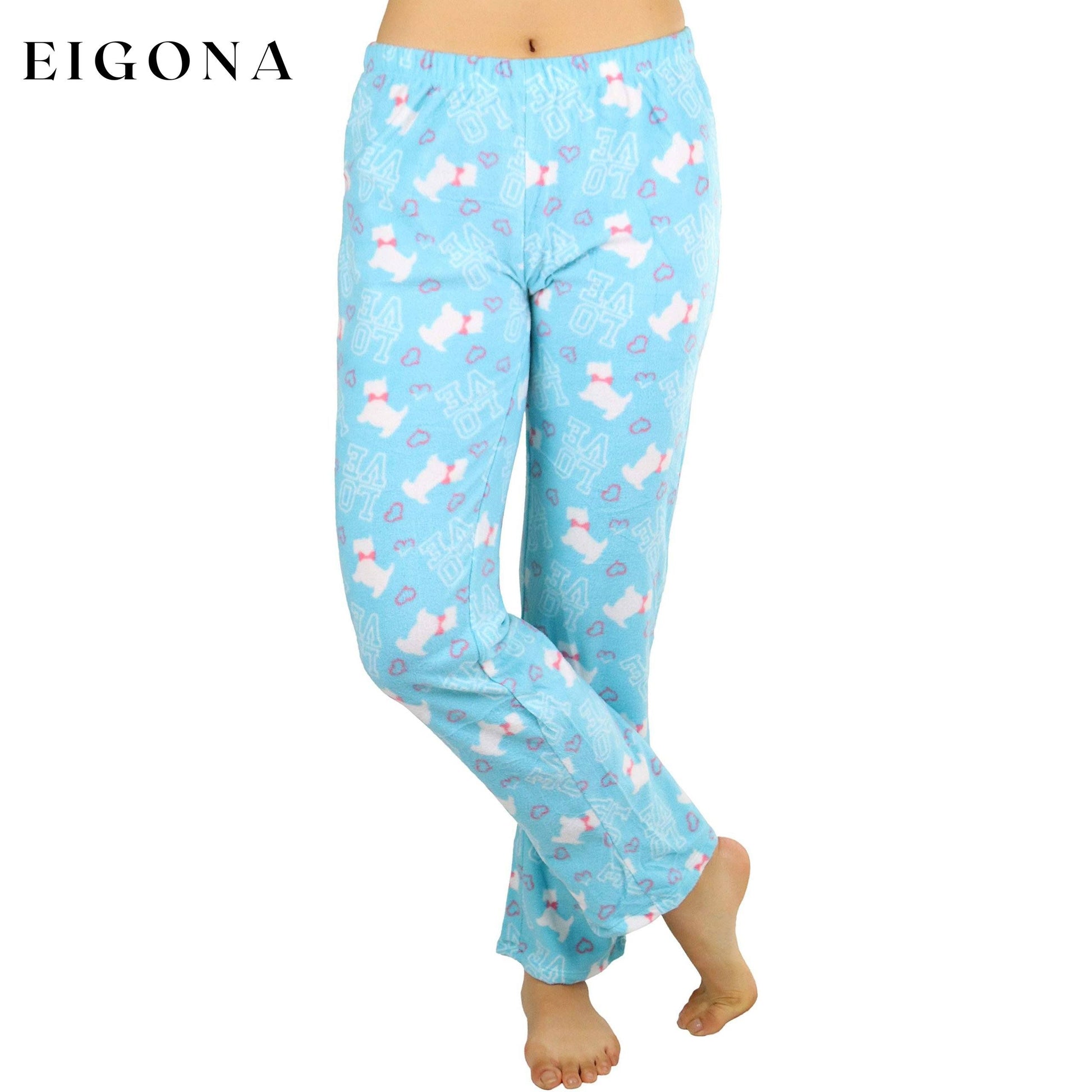 Women's Poly Fabric Ankle Length Pajama Bottoms Puppy __stock:250 bottoms refund_fee:800